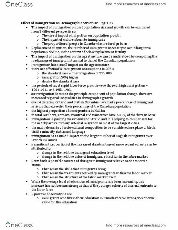 SOC311H1 Chapter Notes - Chapter pg 1-27: Visible Minority thumbnail