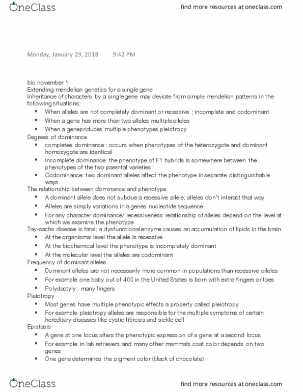 BIOL 1020 Lecture Notes - Lecture 21: Environmental History, Generation Time, Heredity thumbnail