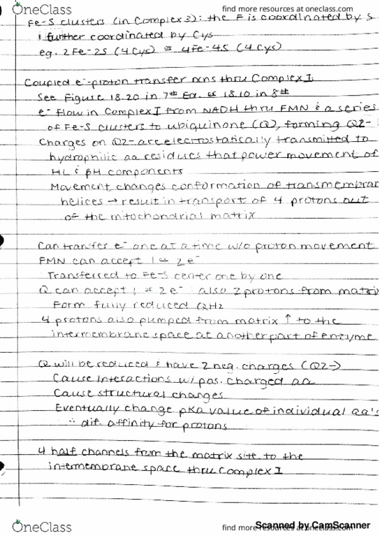 BIOCHM 383 Lecture 69: Fe-S Clusters, Coupled Electron-Proton Transfer Reactions Through Complex 1, Reduction of Ubiquinone aka Q, 4 Half Channels, Details of Complexes cont., Q Cycle thumbnail