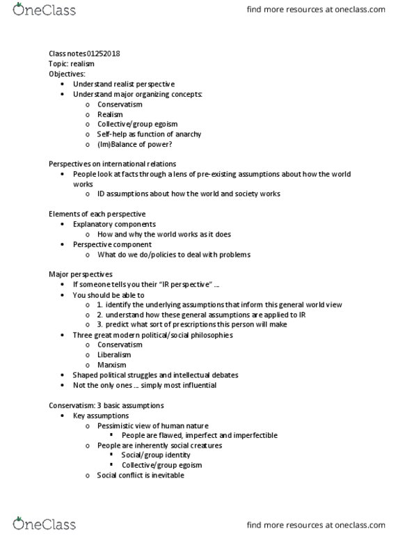 POL 13000 Lecture Notes - Lecture 6: Security Dilemma, Centrality, Hegemonic Stability Theory thumbnail