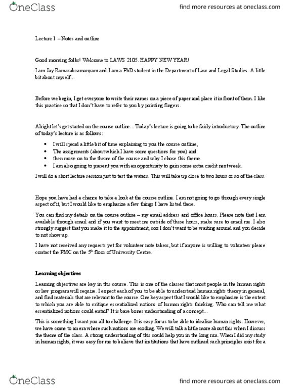 LAWS 2105 Lecture Notes - Lecture 1: Nippon Kaigi, Sebastian Kurz, Hindutva thumbnail