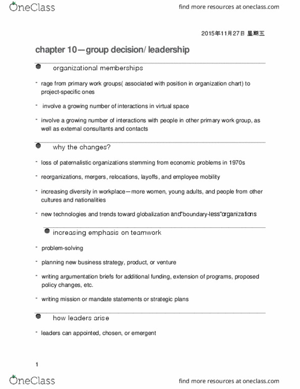 CMN 1148 Lecture 10: chapter 10--group decision-making leadership thumbnail