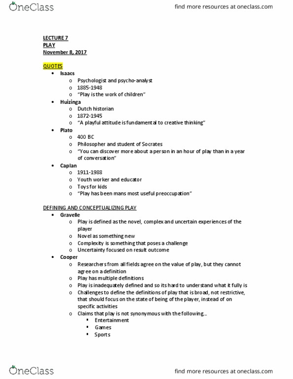 LSR 1100 Lecture Notes - Lecture 7: John Flaxman, Motivation, Psychoanalysis thumbnail