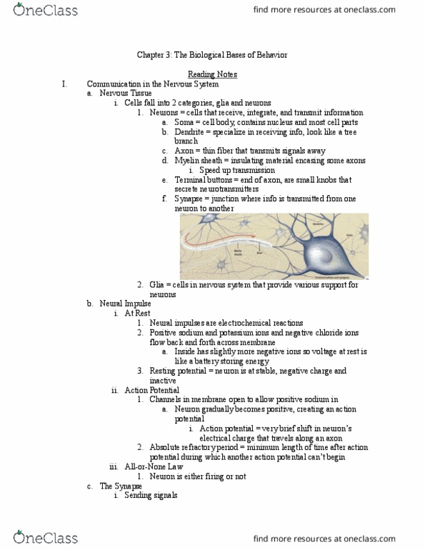 PSYC 101 Lecture Notes - Lecture 3: Reticular Formation, Natural Selection, Epigenetics thumbnail