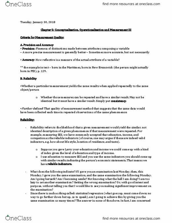 SOCI 2030 Lecture Notes - Lecture 5: Operational Definition, Job Satisfaction, Law School Admission Test thumbnail