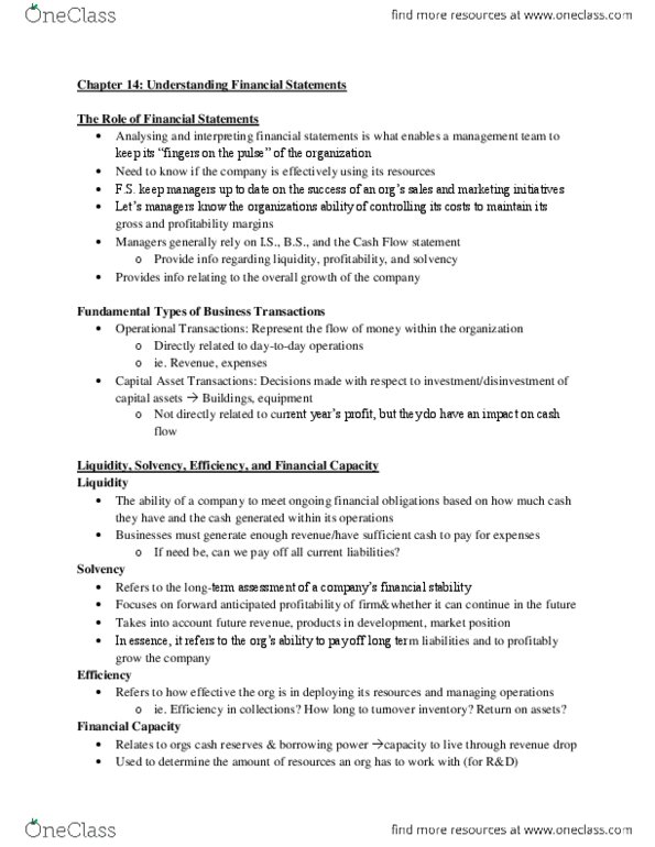 COMM 103 Chapter Notes - Chapter 14: Income Statement, Current Liability, Step One thumbnail