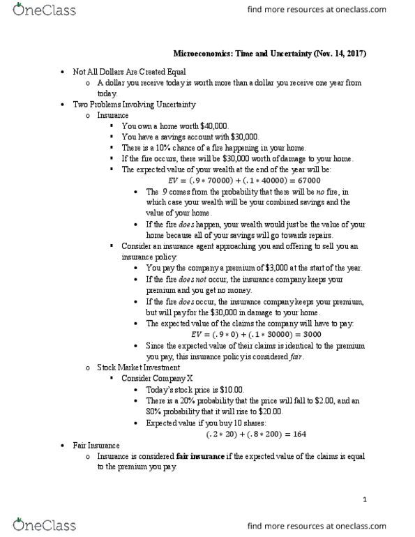 ECON 200 Lecture Notes - Lecture 21: Savings Account thumbnail