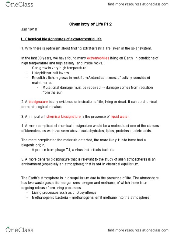 BIOL 351 Lecture Notes - Lecture 6: Biosignature, Mariner 4, Chemical Equilibrium thumbnail