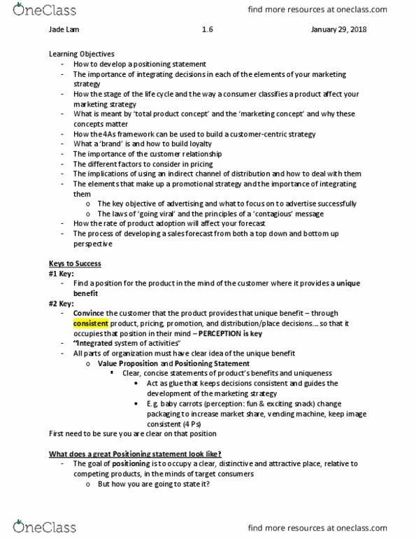 BU121 Lecture Notes - Lecture 6: Tim Hortons, Product Classification, Vending Machine thumbnail