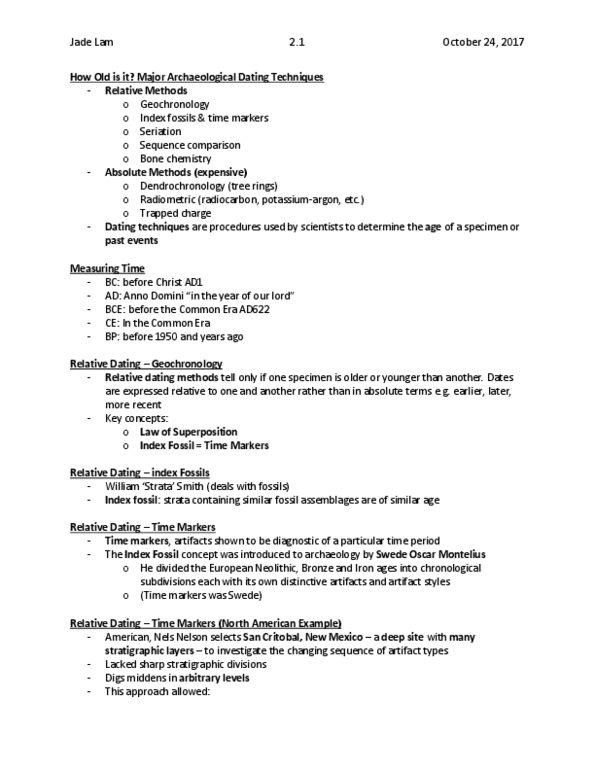 AR101 Lecture 11: Archaeological Dating Methods thumbnail