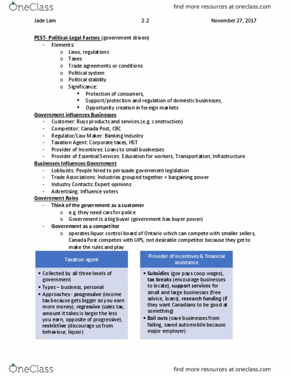 BU111 Lecture Notes - Lecture 12: Competitive Advantage, Environment And Climate Change Canada, Parental Leave thumbnail