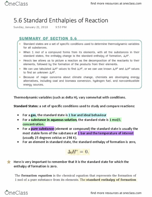 CHEM 120 Lecture Notes - Lecture 6: Joule thumbnail