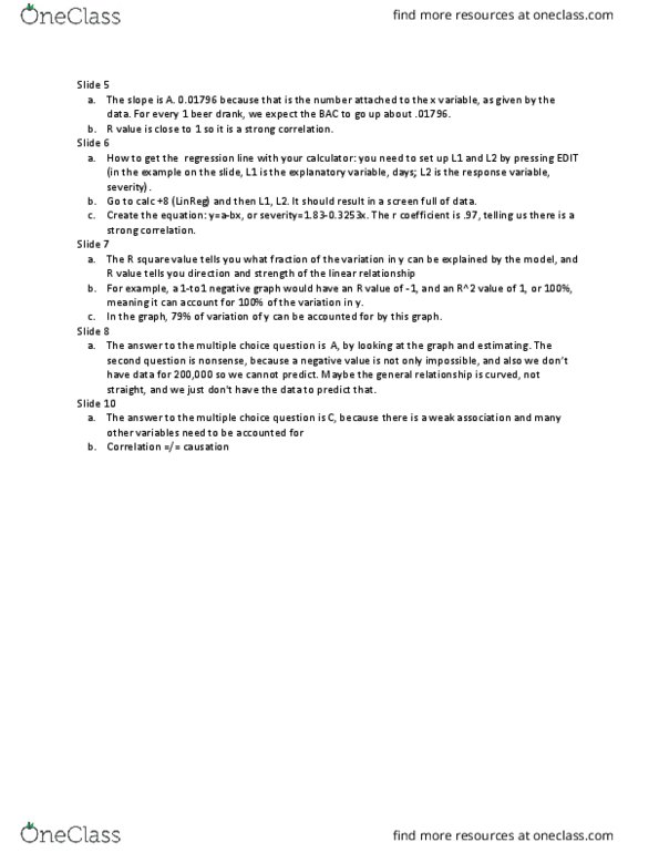 STATS 7 Lecture Notes - Lecture 6: Dependent And Independent Variables, Coefficient Of Determination thumbnail