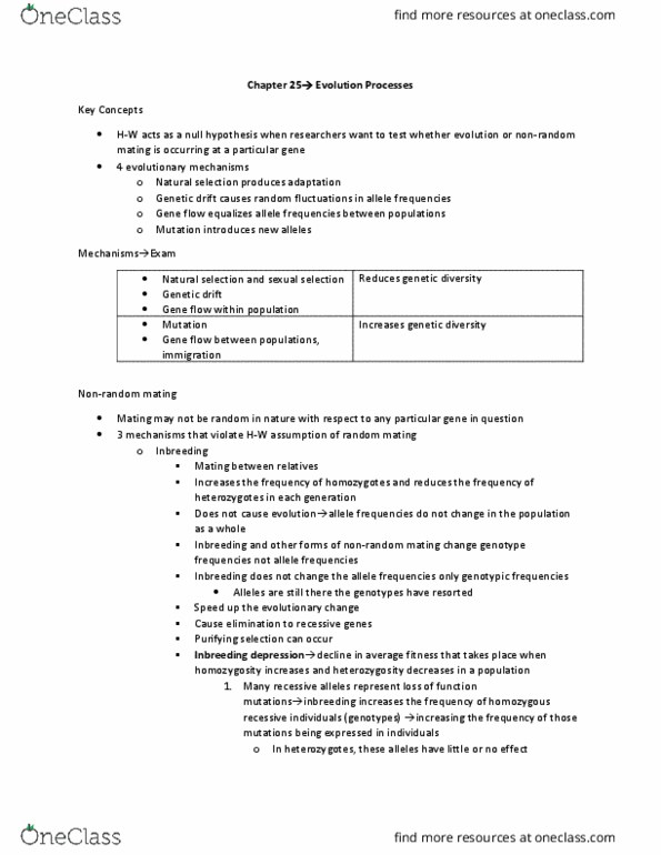 BLG 144 Lecture Notes - Lecture 2: Assortative Mating, Allele Frequency, Genotype Frequency thumbnail