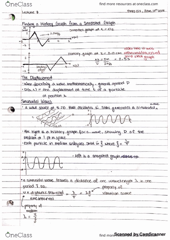 PHYS 122 Lecture 7: (01-17-18) Sinusoidal Waves thumbnail