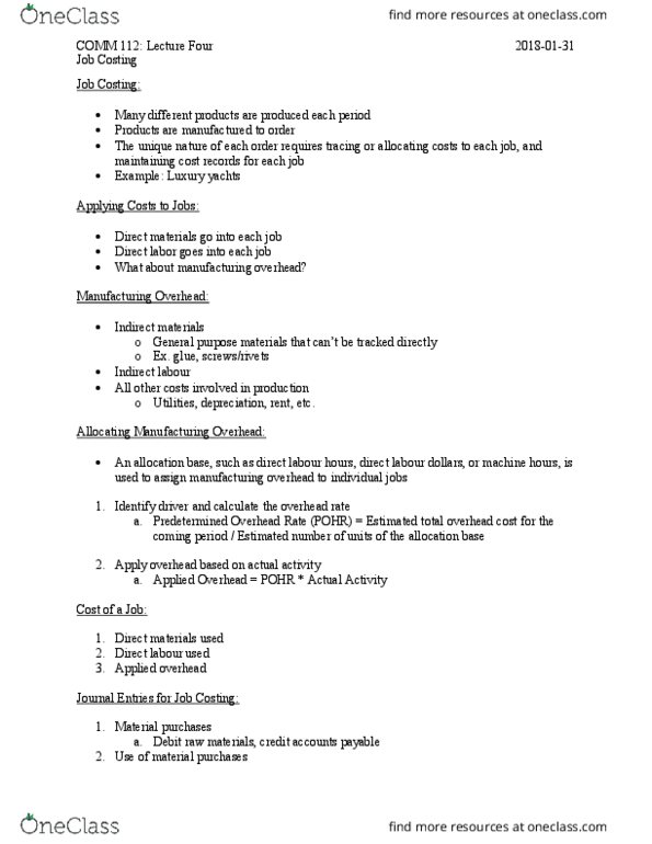 COMM 112 Lecture Notes - Lecture 4: Luxury Yacht, Accounts Payable thumbnail