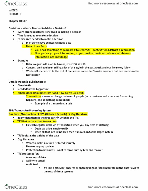 RMG 300 Lecture Notes - Lecture 3: Audit Trail, Cash Register, Granularity thumbnail