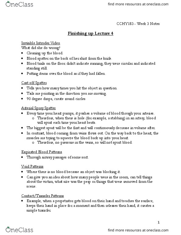 CHY 183 Lecture Notes - Lecture 3: Cue Stick, Hemoglobin, Post-Mortem Interval thumbnail