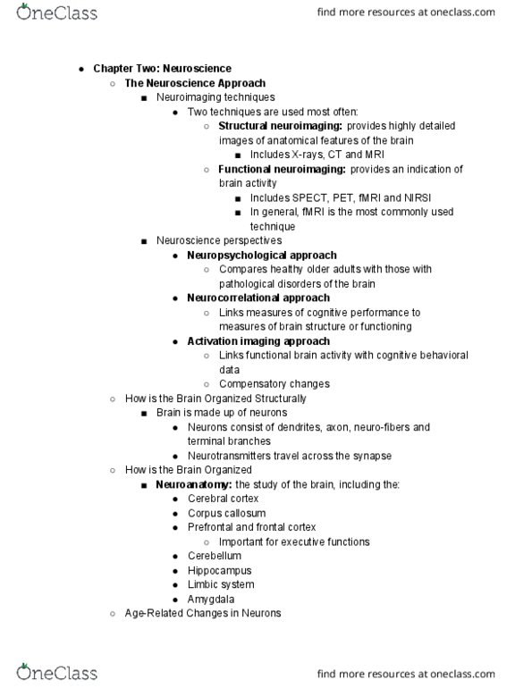 PSY 384 Lecture Notes - Lecture 2: Corpus Callosum, Functional Neuroimaging, Cerebral Cortex thumbnail