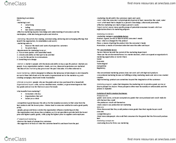 MCS 1000 Lecture Notes - Lecture 1: Customer Satisfaction, Customer Relationship Management, Customer Experience thumbnail