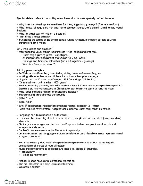 PSYB51H3 Lecture Notes - Lecture 3: Independent Component Analysis, Johannes Gutenberg, Sine Wave thumbnail