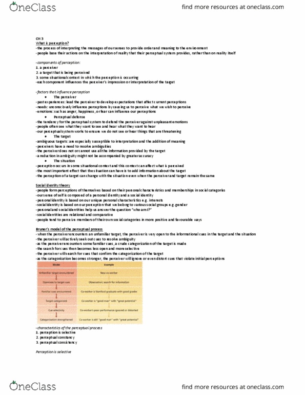 HROB 2010 Lecture Notes - Lecture 3: Subjective Constancy, Selective Perception, Social Perception thumbnail