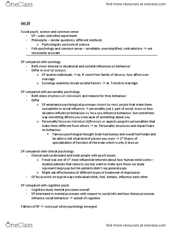 PSYC 215 Lecture 4: Jan 18 thumbnail