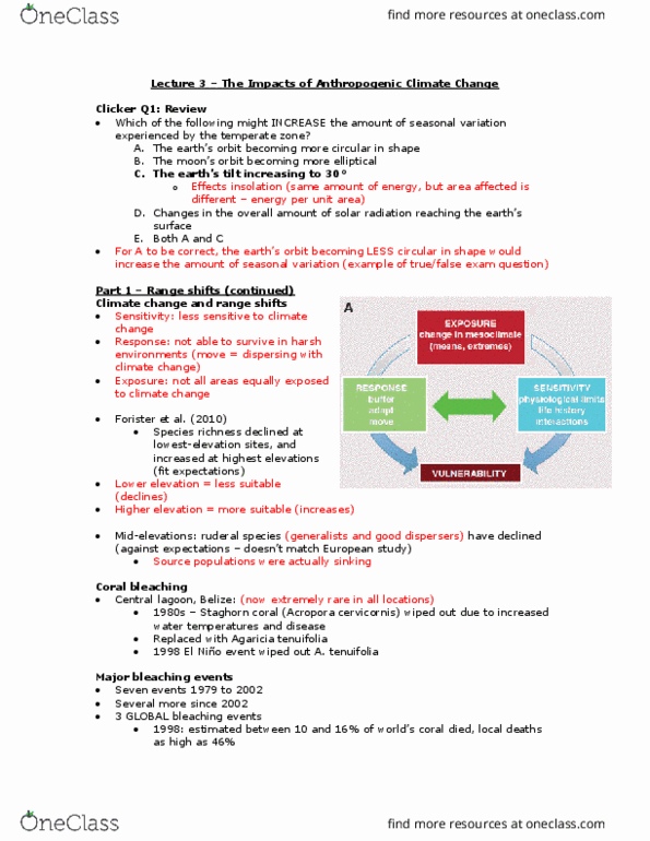 BIOC58H3 Lecture Notes - Lecture 3: Coral Bleaching, Staghorn Coral, Individual And Political Action On Climate Change thumbnail