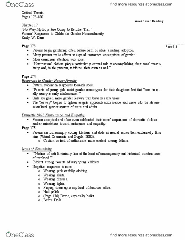 WGST 1F90 Chapter Notes - Chapter Critical Terrain Readings, pages 173-180: Nail Polish, Nonconformist, Femininity thumbnail