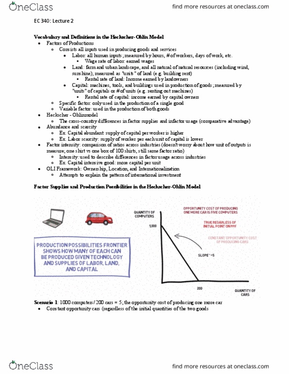 EC 340 Lecture Notes - Lecture 2: Opportunity Cost, Comparative Advantage, Wassily Leontief thumbnail