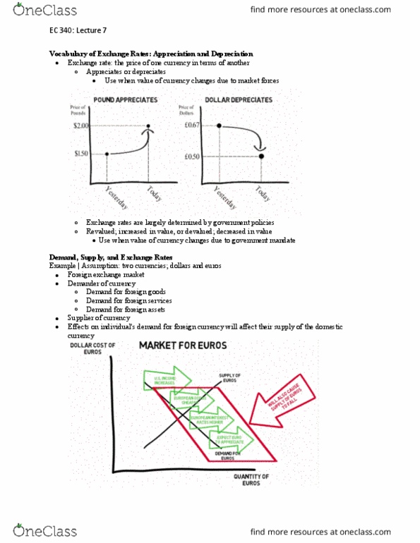 EC 340 Lecture Notes - Lecture 7: Crawling Peg, Foreign Exchange Market, United States Dollar thumbnail
