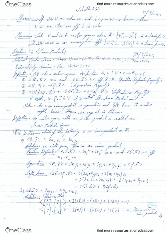 MATH235 Lecture 11: MATH235 Lecture Notes 11 thumbnail