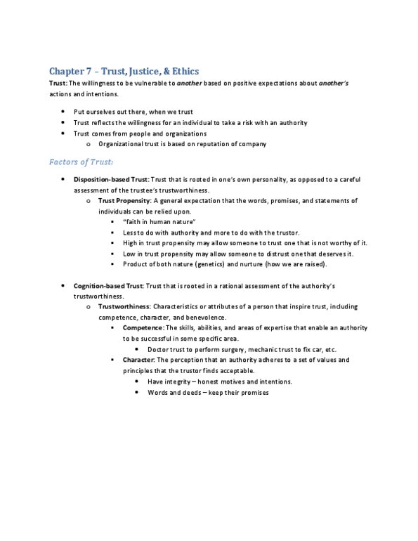 ADMS 2400 Lecture Notes - Procedural Justice, Distributive Justice, Job Performance thumbnail