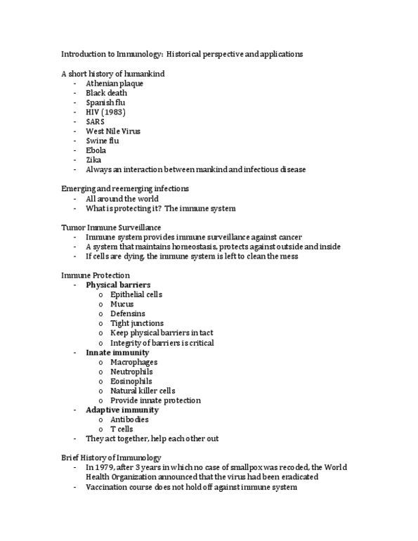 HTHSCI 3I03 Lecture 1: Intro to Immunology thumbnail