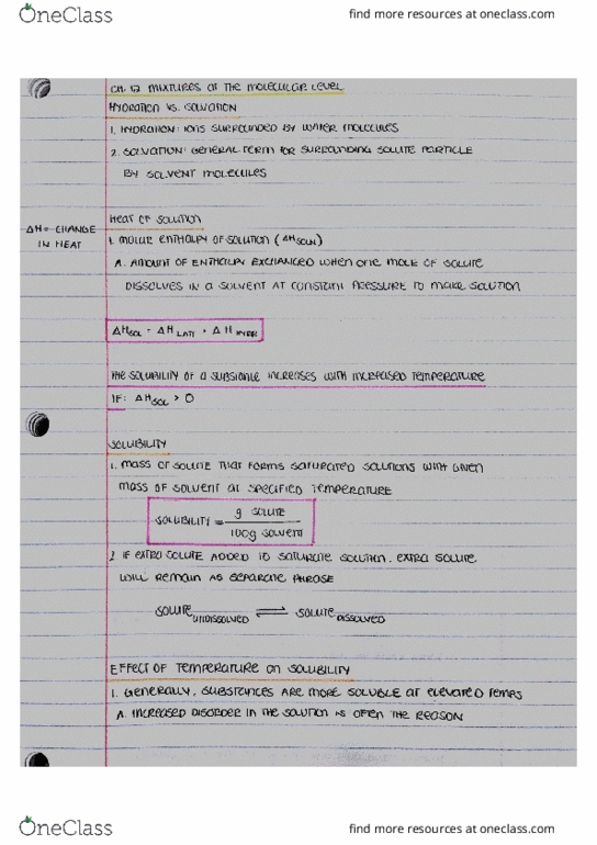 CHE 1120 Lecture 1: Ch. 12: Mixtures at the Molecular Level (Part 2) thumbnail