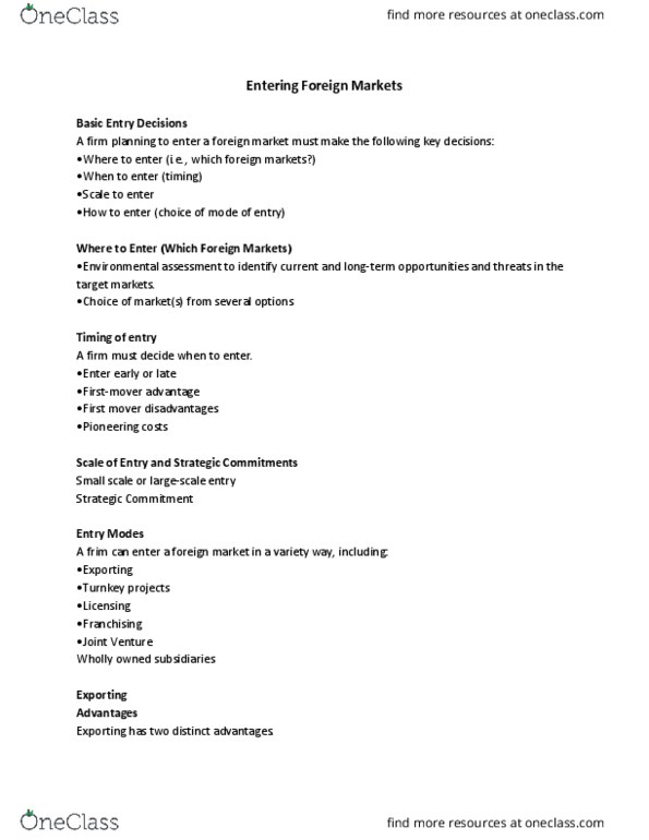 BUSI 1701 Lecture Notes - Lecture 7: Environmental Impact Assessment, Franchising, Equity Sharing thumbnail