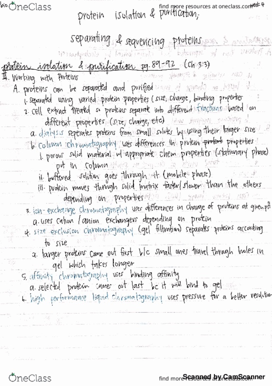 BIO SCI 98 Chapter 3.3: Protein Isolation, Purification, Separating, and Sequencing thumbnail
