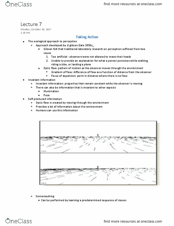 PSYC 2220 Lecture Notes - Lecture 7: Optical Flow, Solar Irradiance, Mirror Neuron thumbnail