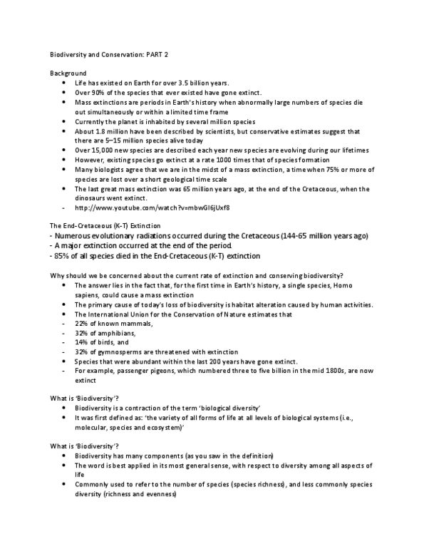 BI266 Lecture 17: BI266 Biodiversity and Conservation (W7) thumbnail