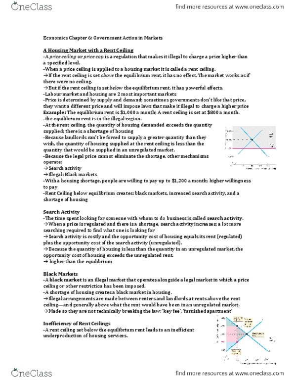ECON 1050 Chapter Notes - Chapter 6: Production Quota, Tax Incidence, Economic Equilibrium thumbnail