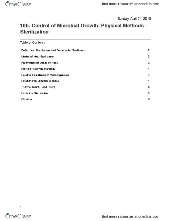 BIO 3124 Lecture Notes - Lecture 11: Microorganism, Hepa, Clostridium thumbnail