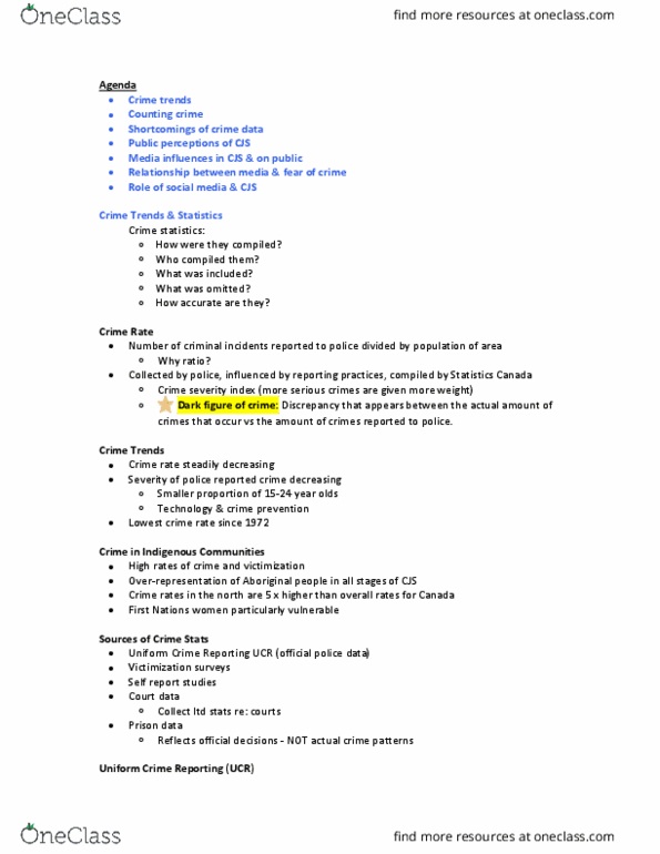 CRIM 131 Lecture Notes - Lecture 3: Dual Diagnosis, Visible Minority, Domestic Violence thumbnail