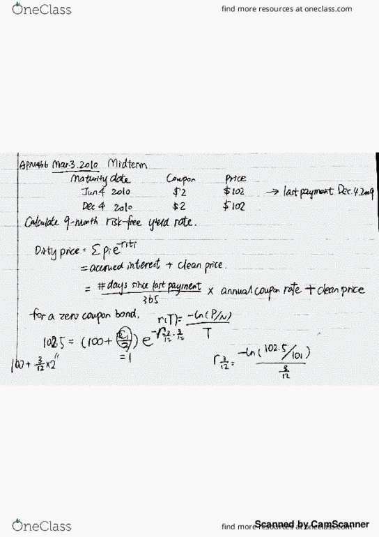 APM466H1 Lecture 4: apm466 thumbnail