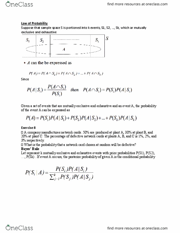 STAT 2507 Lecture Notes - Lecture 4: Network Interface Controller, Posterior Probability, Bayes Estimator thumbnail