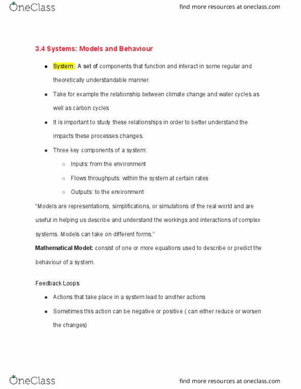 ES101 Lecture Notes - Lecture 10: Negative Feedback, Positive Feedback thumbnail