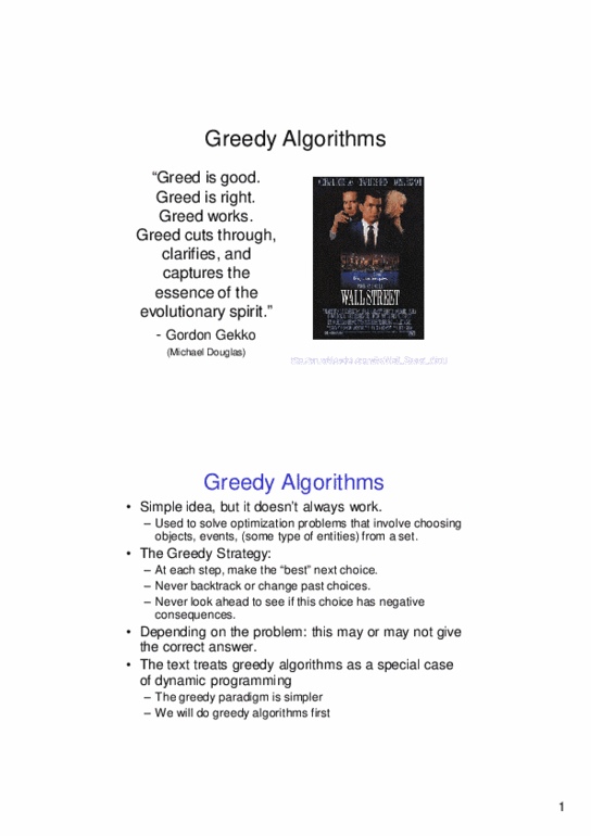 CS341 Lecture Notes - Greedy Algorithm, Gordon Gekko, Huffman Coding thumbnail