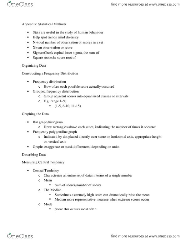 PS101 Chapter Notes -Percentile, Standard Deviation, Sampling Distribution thumbnail