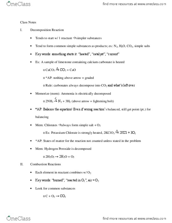 CHEM 1061 Lecture Notes - Propene, Chlorate, Trisodium Phosphate thumbnail
