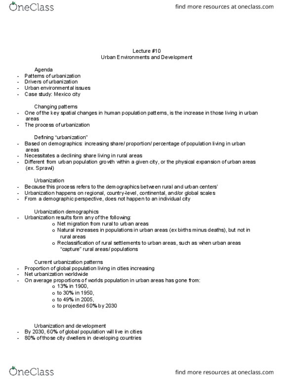 IDSB02H3 Lecture Notes - Lecture 10: Modernization Theory, Water Balance, Sewage Treatment thumbnail