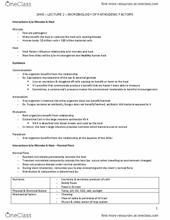 HTHSCI 2HH3 Lecture Notes - Lecture 2: Human Microbiota, Bacteroides, Fusobacterium thumbnail